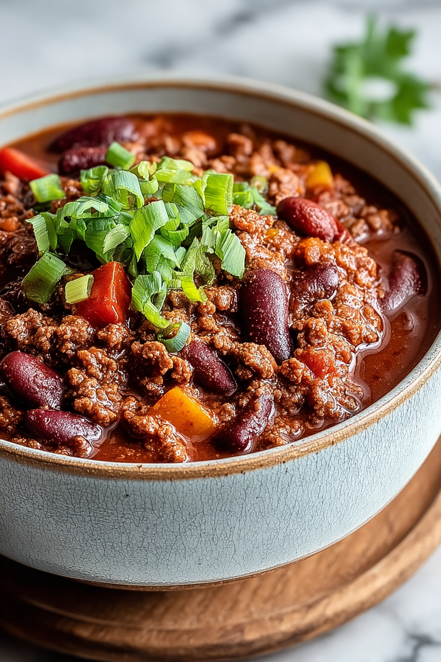Easy Crockpot Beef Chili