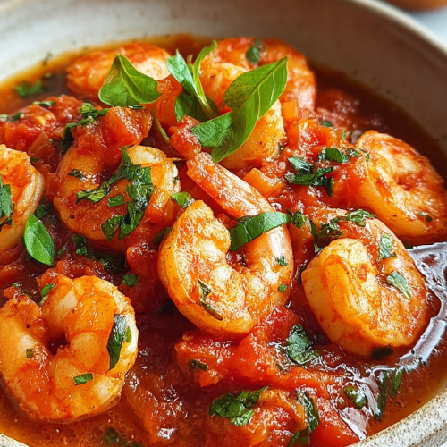 Easy Garlic Shrimp with Tomato Sauce