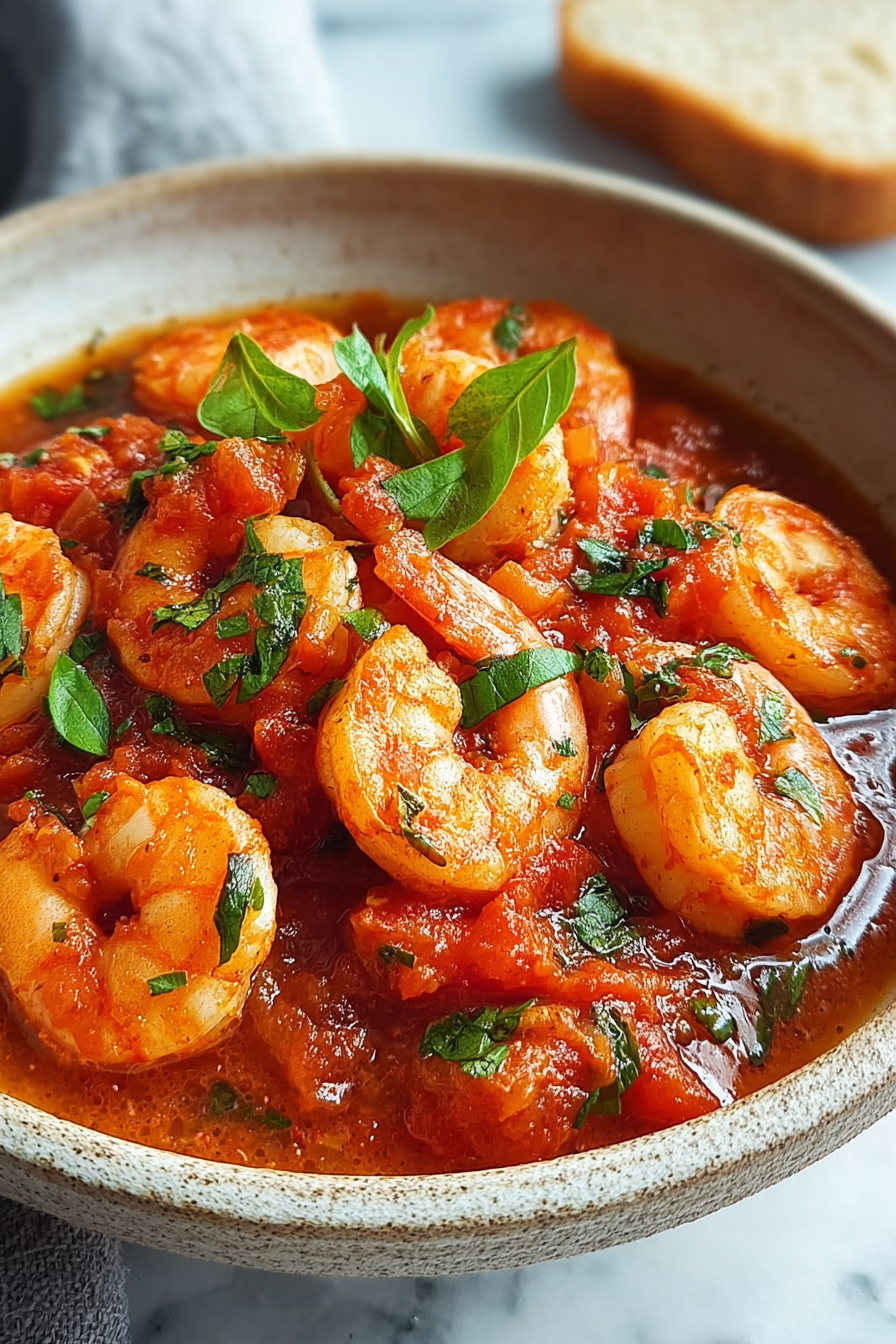 Easy Garlic Shrimp with Tomato Sauce