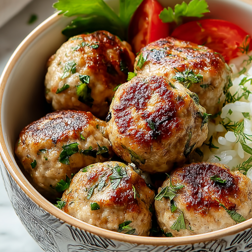 Easy Greek Turkey Meatballs