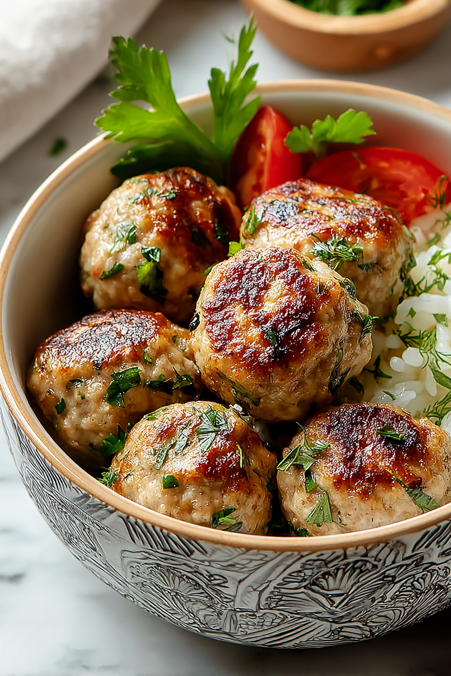 Easy Greek Turkey Meatballs