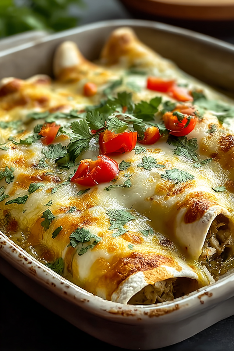 Easy Green Chili Chicken Enchiladas