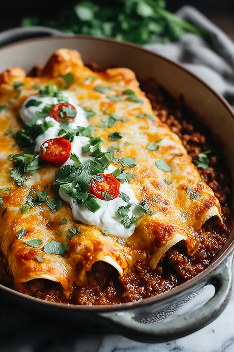 Easy Ground Beef Enchiladas