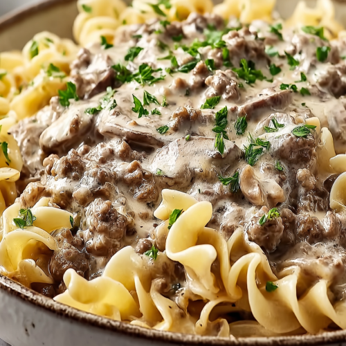 Easy Ground Beef Stroganoff
