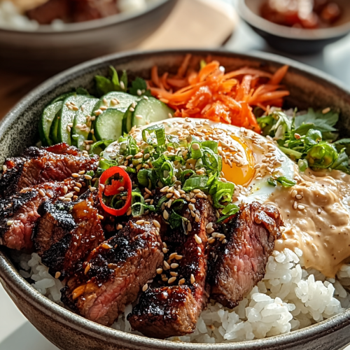 Easy Korean BBQ Steak Bowls