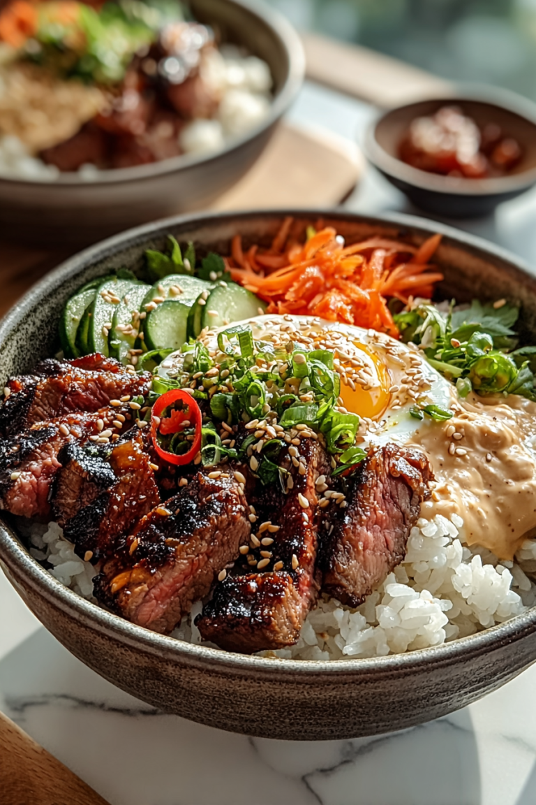 Easy Korean BBQ Steak Bowls