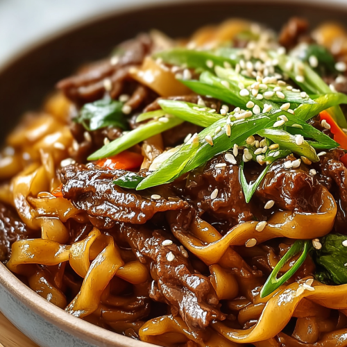 Easy Mongolian Beef Noodles