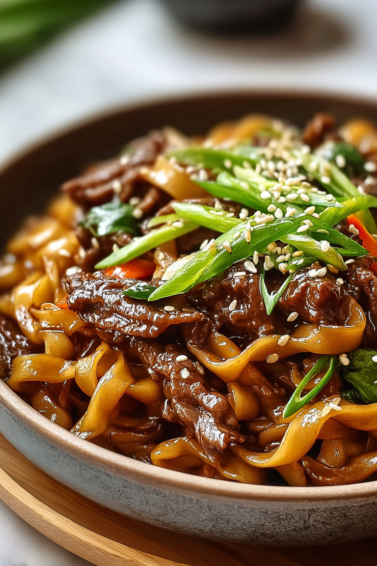 Easy Mongolian Beef Noodles