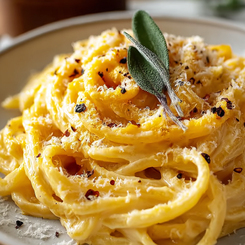 Easy Pumpkin Alfredo Pasta