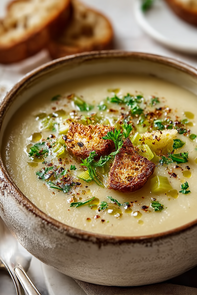 Easy Roasted Celery Potato Soup