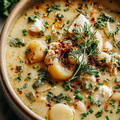 Easy Roasted Garlic White Chicken Chili