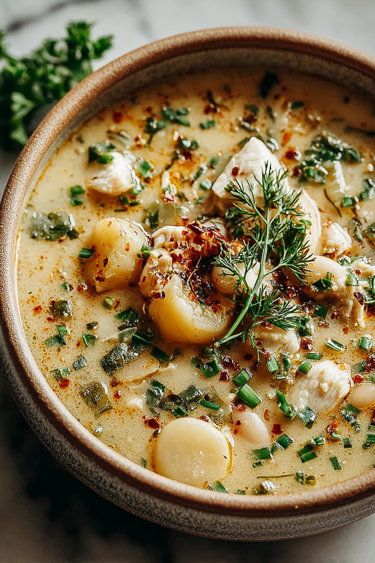 Easy Roasted Garlic White Chicken Chili