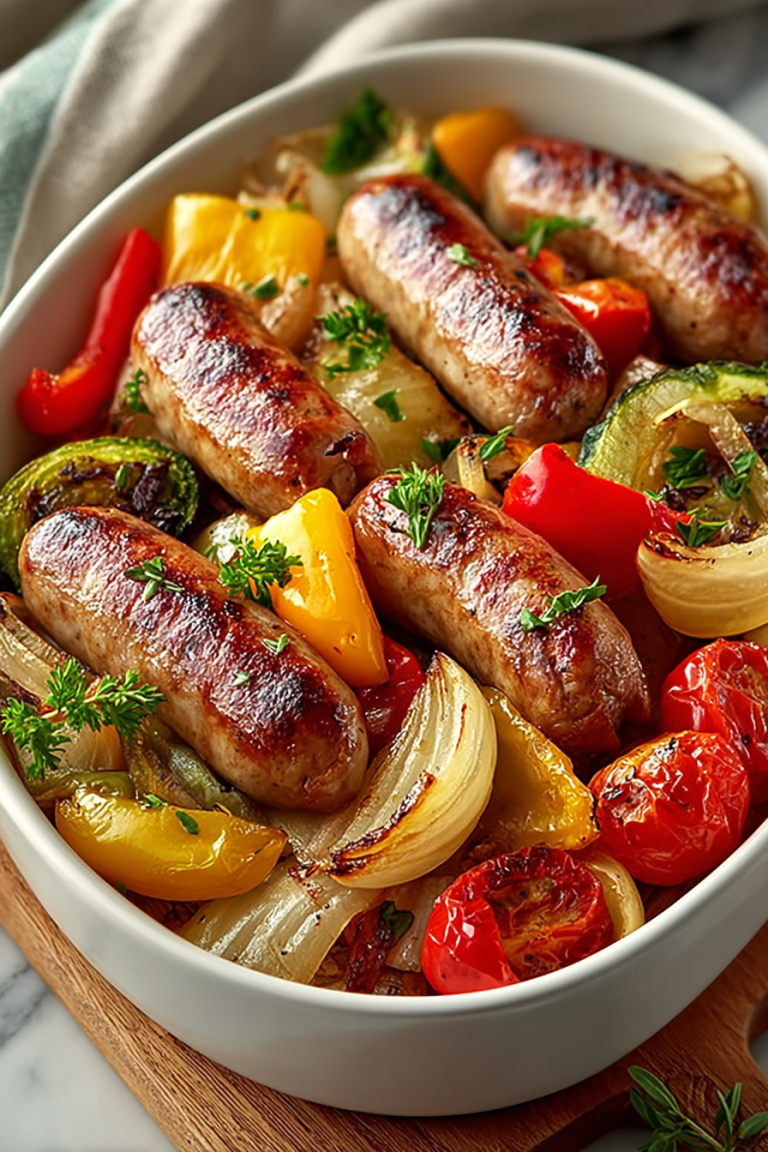 Easy Roasted Sausage and Veggies