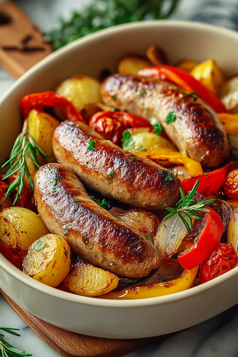 Easy Roasted Sausage and Veggies