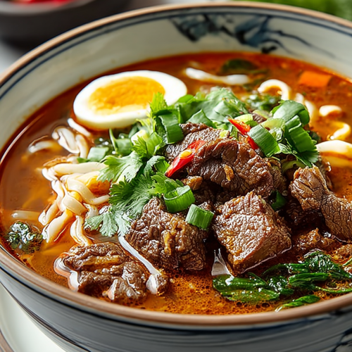 Easy Satay Beef Noodle Soup