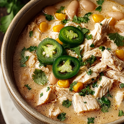 Easy Slow Cooker White Chicken Chili