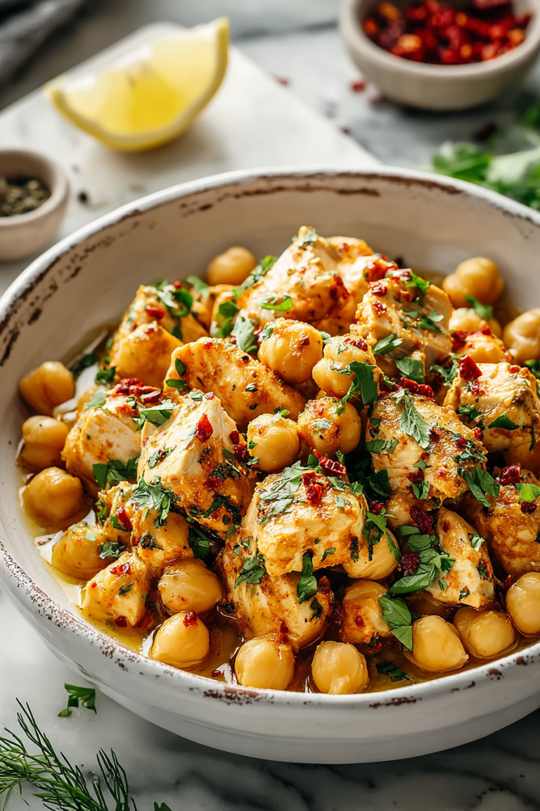 Easy Spicy Chickpea Chicken Dinner