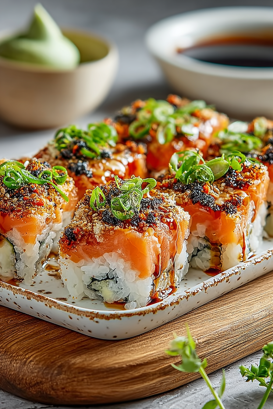 Easy Spicy Salmon Sushi Bake