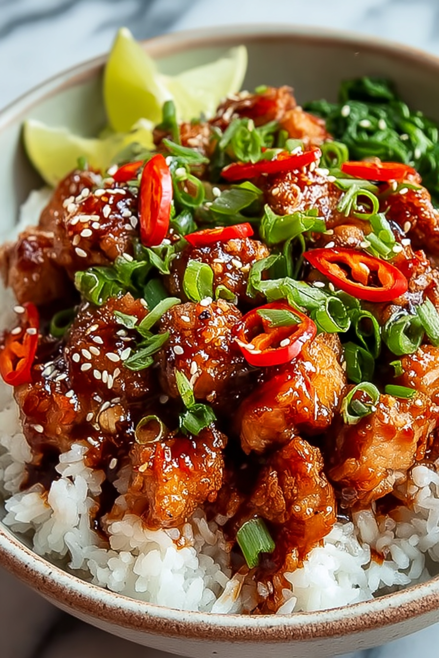 Easy Sweet Chili Chicken Bowl