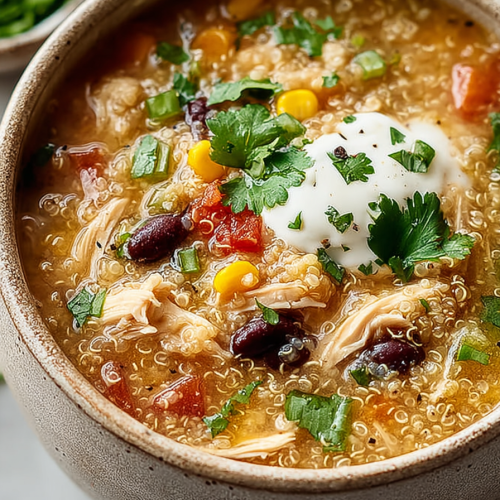 Easy White Chicken Quinoa Chili