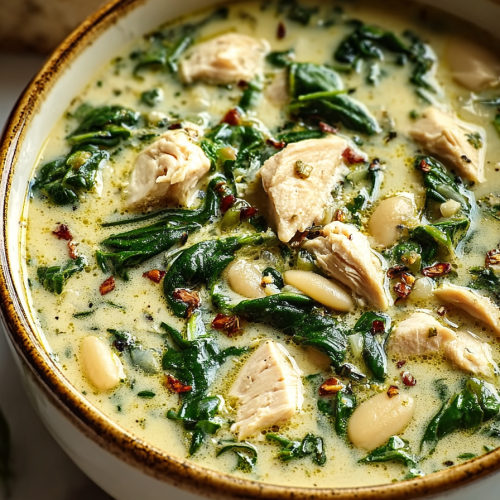 Easy White Chicken Spinach Chili
