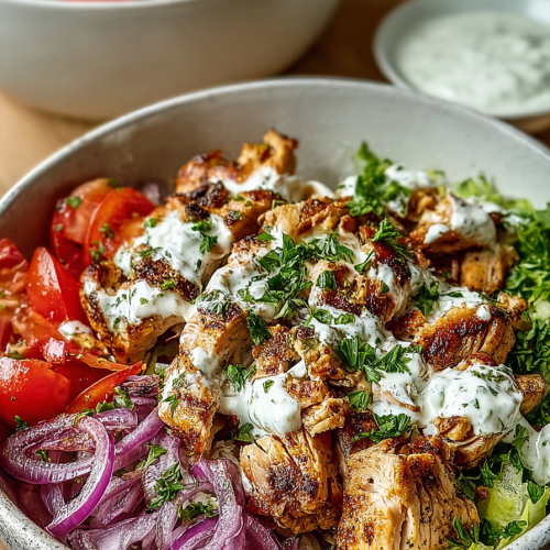 Quick Delicious Chicken Gyro Bowls