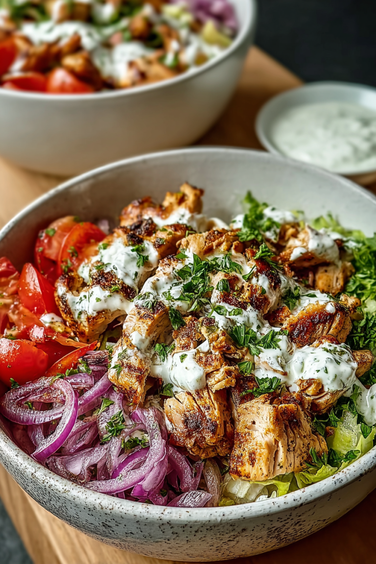 Quick Delicious Chicken Gyro Bowls